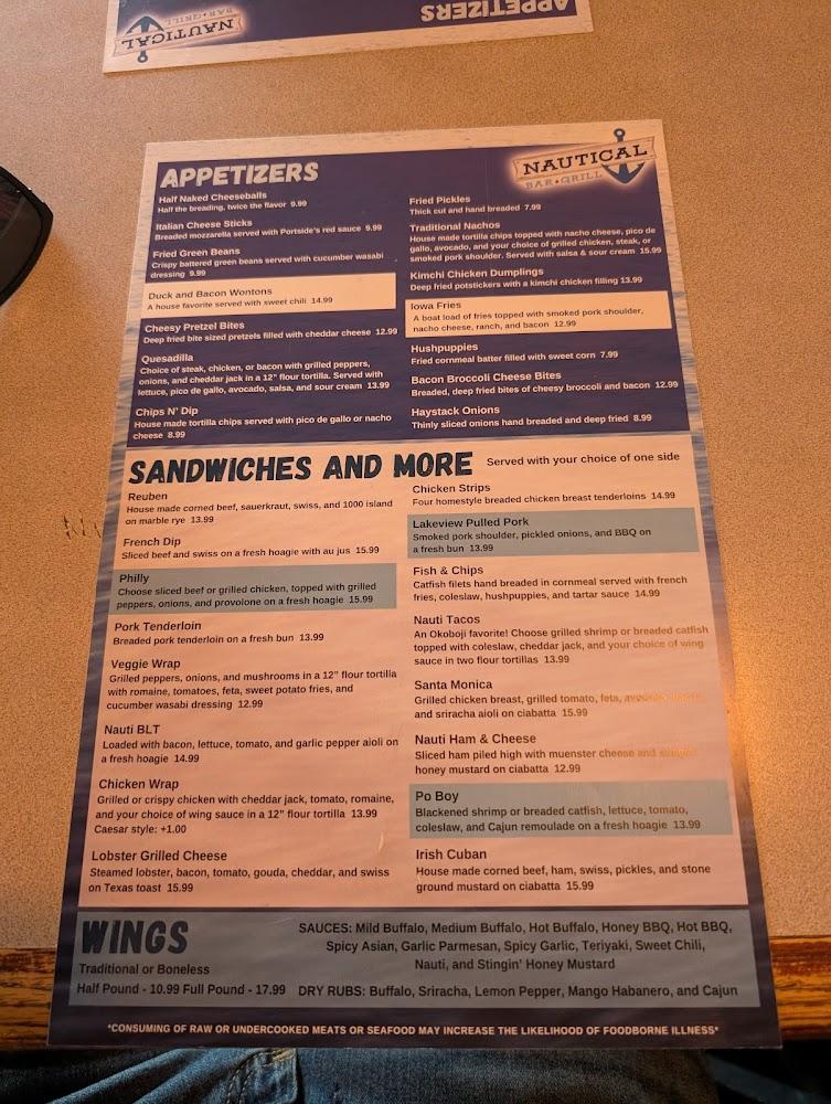 Nautical Bar and Grill Menu image 3