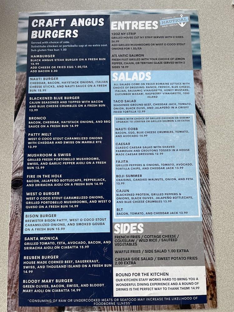 Nautical Bar and Grill Menu image 4